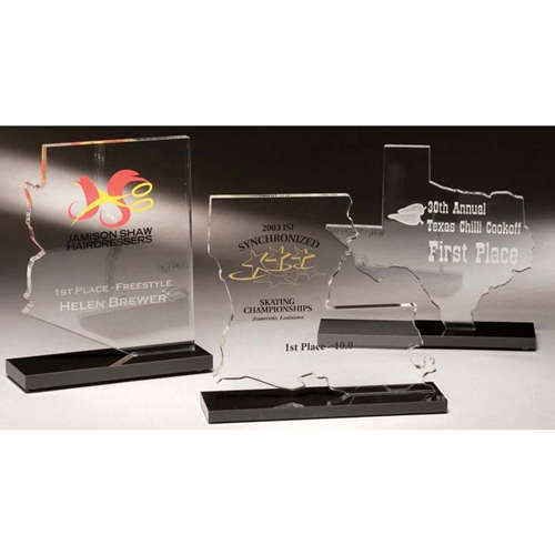 State Shaped Acrylic Awards - Trophy Partner Custom Awards