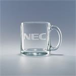 Tempered Glass Coffee Mug: Clear Set of 4