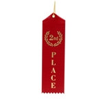 2x8" Red 2nd Place Ribbons