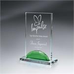 Green Optic Crystal Gemstone Award