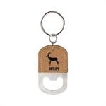 Leatherette Bottle Opener Keychain Large