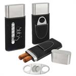 Leatherette Cigar Case with Cutter