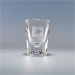 2oz. Fluted Shot Glass: Blown Glass Set of 2