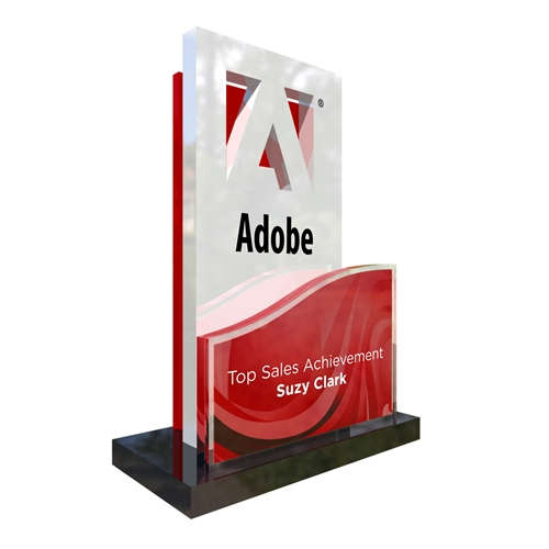 Custom Acrylic Awards Cut Around Your Logo (4 Piece)