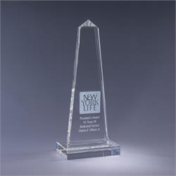 Optic Crystal Obelisk Award