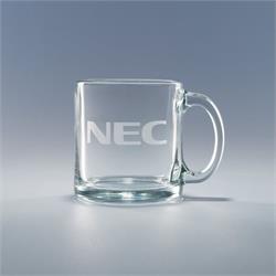 Tempered Glass Coffee Mug: Clear Set of 4