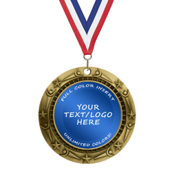 Personalized 1st Place Insert Medal Custom Recognition Award w/ Text - Trophy Partner Custom Awards