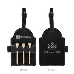 Leatherette Golf Bag Tag with Tees