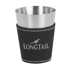 Leatherette on Steel Shot Glass